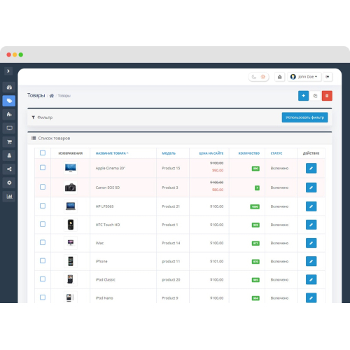 Textile Admin Theme v1.0.6 - стильна тема панелі адміністратора для OpenCart 3.x